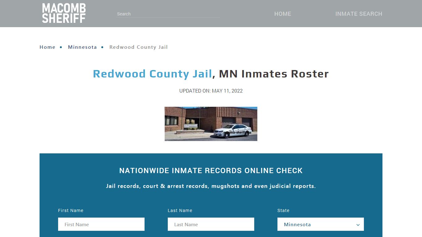Redwood County Jail, MN Jail Roster, Name Search