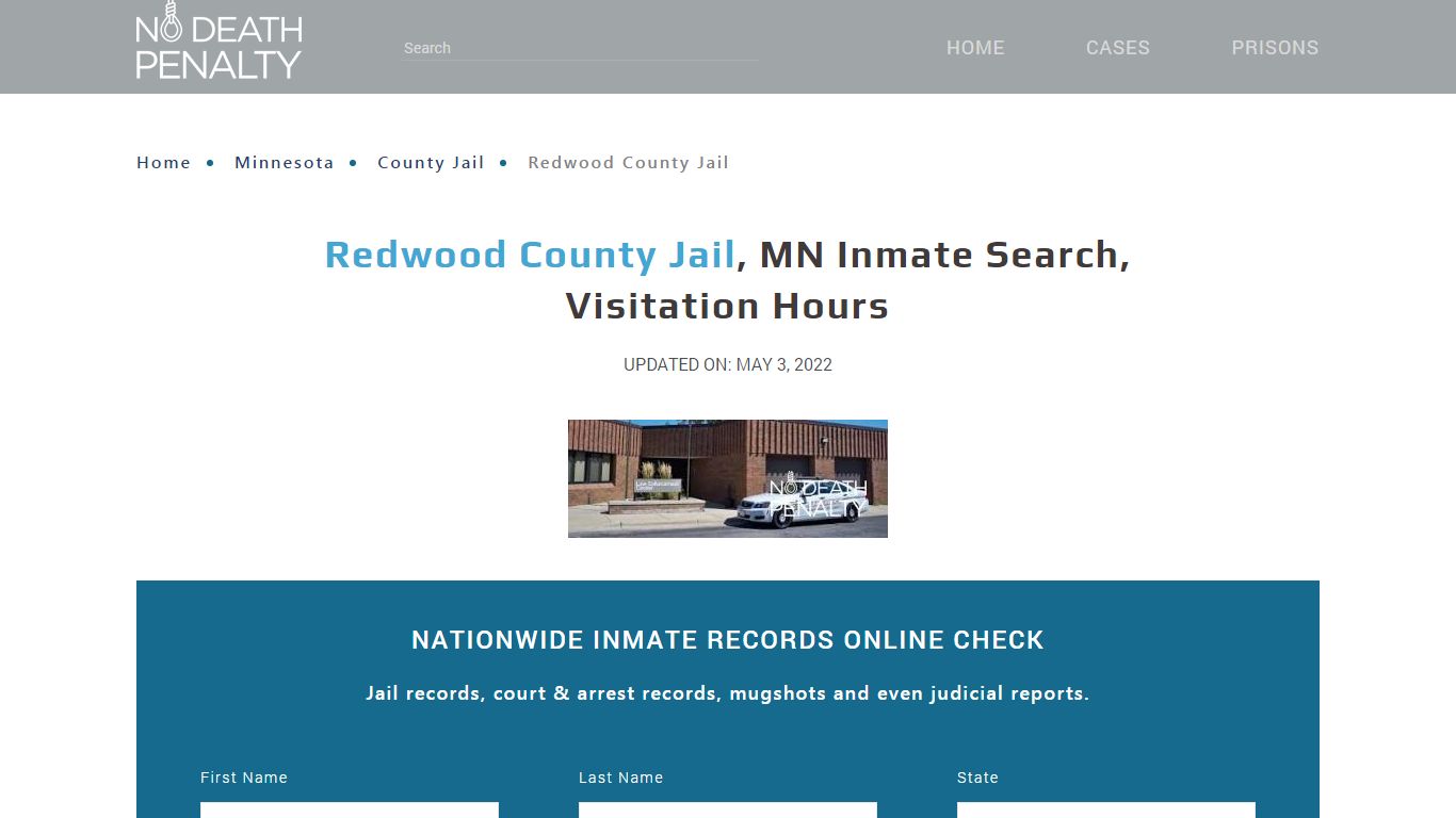 Redwood County Jail, MN Inmate Search, Visitation Hours